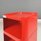 Cajonera modular italiana era espacial roja atribuida a Castelli para Kartell, años 70, Imagen 7