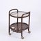 Mid-Century Bar Serving Cart in Bamboo, Rattan and Smoked Glass, Italy, 1970s 13