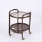 Mid-Century Bar Serving Cart in Bamboo, Rattan and Smoked Glass, Italy, 1970s, Image 13