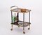 Bar Cart with Bottle Holder in Formica and Brass by Ico Parisi for MB, Italy, 1960s 8
