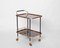Bar Cart with Bottle Holder in Formica and Brass by Ico Parisi for MB, Italy, 1960s 13