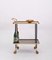 Bar Cart with Bottle Holder in Formica and Brass by Ico Parisi for MB, Italy, 1960s 6