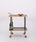 Bar Cart with Bottle Holder in Formica and Brass by Ico Parisi for MB, Italy, 1960s, Image 6