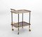 Bar Cart with Bottle Holder in Formica and Brass by Ico Parisi for MB, Italy, 1960s, Image 4