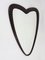 Italian Heart-Shaped Faceted Wall Mirror, 1940s 4