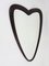 Italian Heart-Shaped Faceted Wall Mirror, 1940s, Image 4