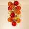Suspension Lamp with Murano Blown Glass Balls and Chrome Structure, 1980s, Image 4
