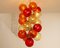 Suspension Lamp with Murano Blown Glass Balls and Chrome Structure, 1980s, Image 3