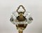 Posacenere vintage in bronzo con elementi in marmo, ceramica e cristallo, Francia, anni '60, Immagine 6