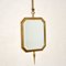 Antique French Brass Pendant Mirror, 1950s 3