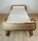Sofá cama de ratán, Italia, años 60, Imagen 7