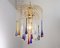 Vintage Rain Chandelier with Drops in Multicolor Murano Glass, 2000s, Image 2