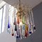 Vintage Rain Chandelier with Drops in Multicolor Murano Glass, 2000s 4