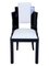 Art Deco Dining Room Chairs in Black Lacquer and White, 1930s, Set of 6 4