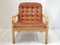 Scandinavian Lounge Chair in Leather & Beech, 1960s, Image 12