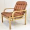 Scandinavian Lounge Chair in Leather & Beech, 1960s, Image 1