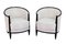 Early Art Deco French Bergeres Club Chairs in Black Lacquer, 1925, Set of 2, Image 1