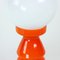 Lampe de Bureau en Verre Orange de Vitropol, Pologne, 1960s 7