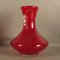 Vase Vintage en Verre Rouge avec Poignée de Murano, 1950s 5