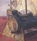 A. Séchaud, Kleines dekoratives Segelboot, 1945, Aquarell auf Papier, gerahmt 4