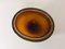 Bowl in Amber Colored Bullicante Glass and Gold Leaf from Seguso, 1940s 2