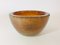 Bowl in Amber Colored Bullicante Glass and Gold Leaf from Seguso, 1940s, Image 1