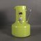 Vintage Italian Handmade Green Glass Vase with Handle, 1950s 1