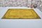 Large Vintage Anatolian Yellow Living Room Rug 2