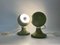 Space Age Green Eyeball Table Lamps by Luci Illuminazione Milano, 1960s, Set of 2 4