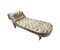 Chaise Longue Victorienne Antique en Lin Floral, Royaume-Uni, 1800s 1