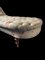 Antike britische viktorianische Chaiselongue aus geblümtem Leinen, 1800er 17