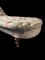 Antique British Victorian Scroll Back Chaise Lounge in Floral Linen, 1800s, Image 17