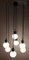 Lámpara en cascada vintage con soportes cromados y esférica, años 70, Imagen 5