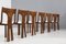 Italian Sculptural Dining Chairs in White Boucle Upholstery, 1950s, Set of 10 3