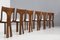 Italian Sculptural Dining Chairs in White Boucle Upholstery, 1950s, Set of 10, Image 3