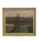 Jules Ami Courvoisier, Paysage de printemps campagne et Jura, Oil on Cardboard, Framed 1
