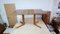 Square Teak Extendable Dining Table with Extension Leaf and Column Base, Denmark, 1970s, Image 2