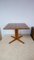 Square Teak Extendable Dining Table with Extension Leaf and Column Base, Denmark, 1970s, Image 1