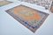 Vintage Anatolian Orange & Blue Nomadic Rug 1