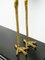 Italian Black Lacquered Wood, Brass & Glass Console Table, 1970s 10