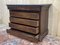 Commode in Mahogany and Oak with Gray Marble Top 8