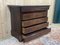 Commode in Mahogany and Oak with Gray Marble Top 4
