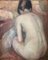 Louis Henri Salzmann, Dos de femme nue assise, Oil on Wood, Framed 1