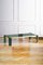 Rectangular Coffee Table in Brass and Green Glass, 1970 1