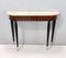 Vintage Italian Console Table with Demilune Marble Top, 1950s, Image 1