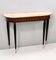 Vintage Italian Console Table with Demilune Marble Top, 1950s 7