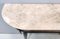Vintage Italian Console Table with Demilune Marble Top, 1950s 10