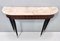 Vintage Italian Console Table with Demilune Marble Top, 1950s 9