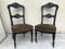Black Side Chairs, 19th Century, Set of 2 10