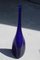Flaschenförmige Glasvase in Kobaltblau, 1950 2